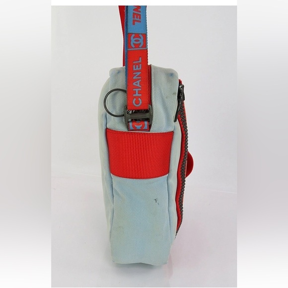 CHANEL Red and Light Blue Crossbody Bag - Picture 5 of 15
